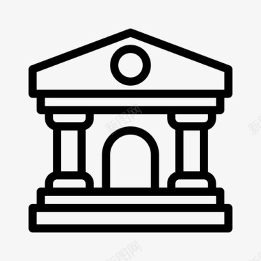 银行大楼银行商业图标图标