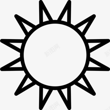太阳天气188线性图标图标