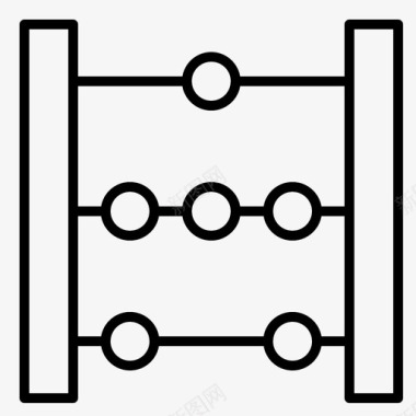 算盘教育数学图标图标