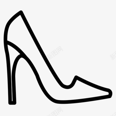 高跟鞋时尚2直线型图标图标