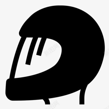 头盔摩托车手头保护图标图标