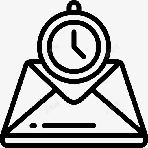 邮件行动和提醒5直线图标svg_新图网 https://ixintu.com 提醒 直线 行动 邮件