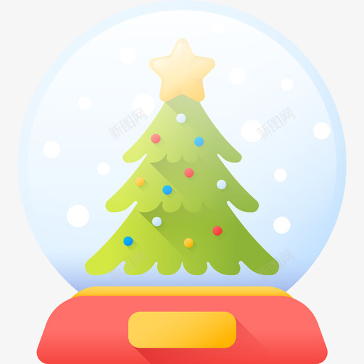 雪花地球仪圣诞158彩色图标svg_新图网 https://ixintu.com 圣诞158 彩色 雪花地球仪