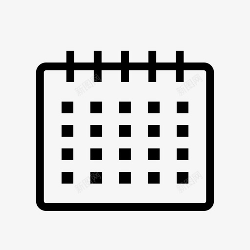 日历日期办公室图标svg_新图网 https://ixintu.com 办公室 日历 日期 日程表 时间和日期