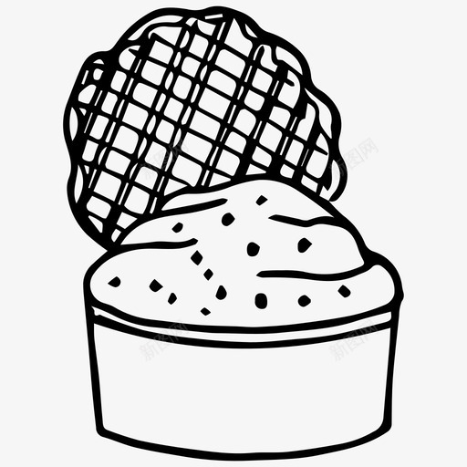 冰淇淋甜点手绘图标svg_新图网 https://ixintu.com 冰淇淋 夏季 手绘 甜品 甜点