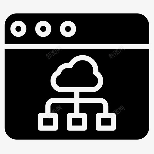 云计算windows应用程序2glyph图标svg_新图网 https://ixintu.com glyph windows 云计算 应用程序