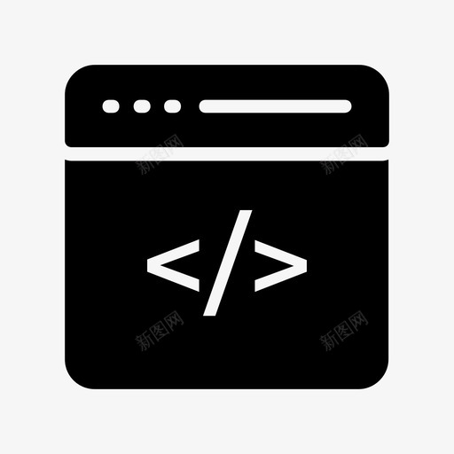 编码浏览器开发编程图标svg_新图网 https://ixintu.com 开发 搜索引擎优化和营销线字形48像素 编码浏览器 编程 网页