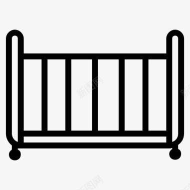 婴儿床儿童内部图标图标