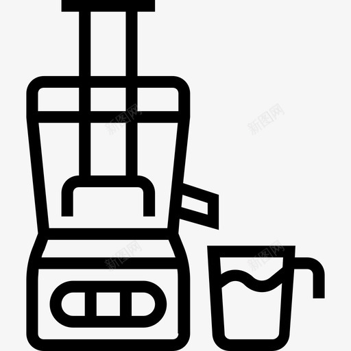 榨汁机厨房和炊具轮廓图标svg_新图网 https://ixintu.com 厨房 榨汁机 炊具 轮廓