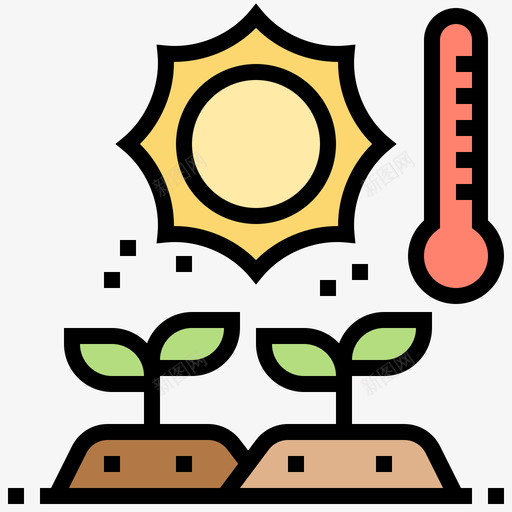 温度智能农场22线性颜色图标svg_新图网 https://ixintu.com 农场 智能 温度 线性 颜色