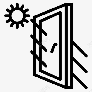 窗户建筑窗户线性图标图标
