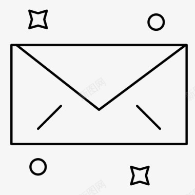 邮件启动和开发细线图标图标