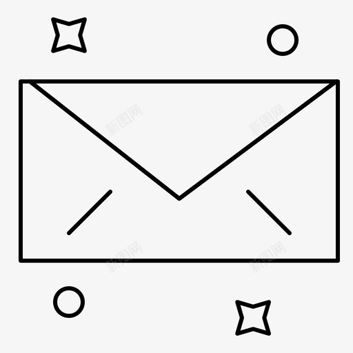 邮件启动和开发细线图标svg_新图网 https://ixintu.com 启动 开发 细线 邮件