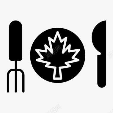 晚餐秋季加拿大图标图标