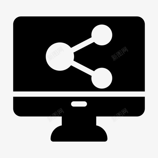 共享lcd监视器图标svg_新图网 https://ixintu.com internet安全线字形48px lcd 共享 屏幕 监视器 网络