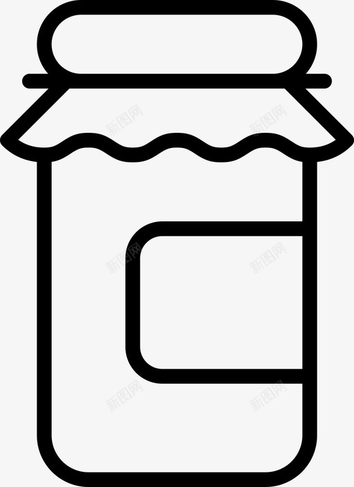 罐子食物玻璃杯图标svg_新图网 https://ixintu.com 储藏室 果酱 玻璃杯 稀饭 罐子 蜂蜜 食物