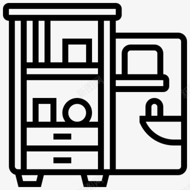 储物柜橱柜家具图标图标