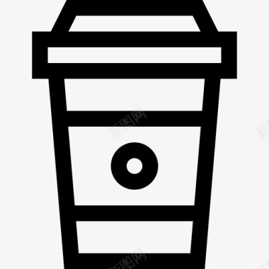 咖啡杯高中4线性图标图标