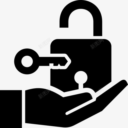 预释放访问锁私有图标svg_新图网 https://ixintu.com 安全 私有 锁 预释放 预释放访问