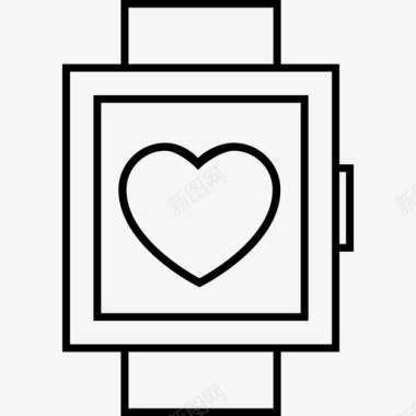 智能手表健康应用程序心脏智能手表系列图标图标