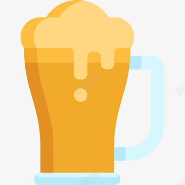啤酒杯圣诞食品饮料平板图标图标