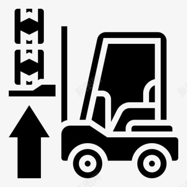叉车工业流程25字形图标图标