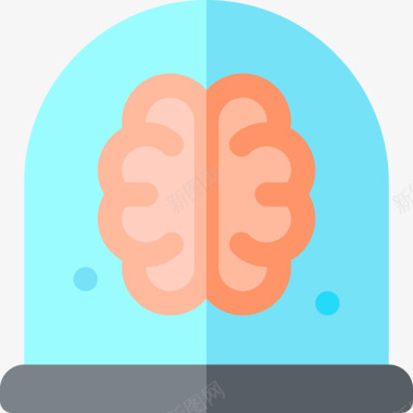 大脑超级英雄平坦图标图标