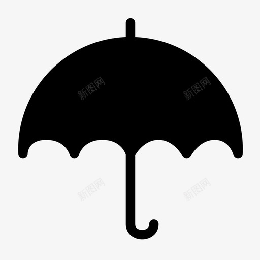 伞雨遮阳伞图标svg_新图网 https://ixintu.com 天气 遮阳伞