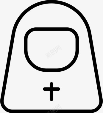 修女斗篷信仰图标图标