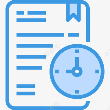 时间管理业务概念7蓝色图标图标