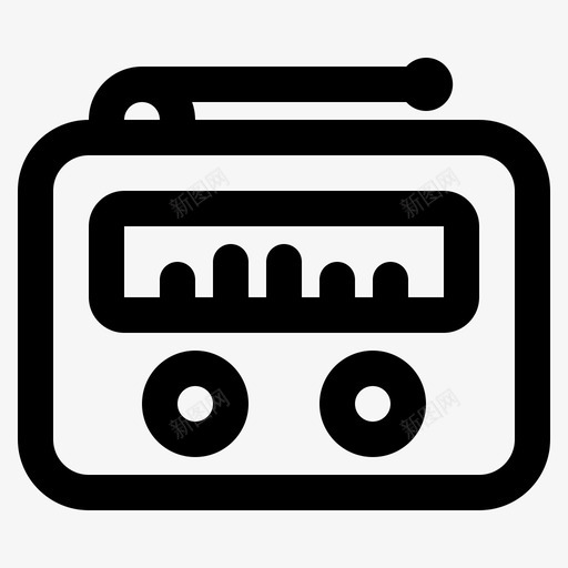 收音机调频音乐图标svg_新图网 https://ixintu.com 声音 多媒体大纲 收音机 旧收音机 调频 音乐