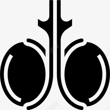 睾丸人体器官4字形图标图标