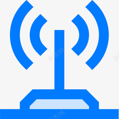 信号电信4蓝色图标图标