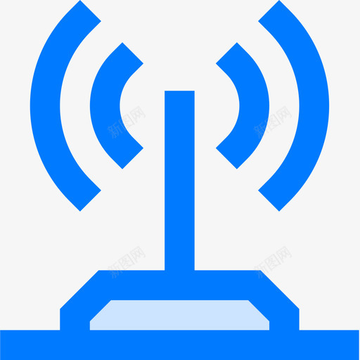 信号电信4蓝色图标svg_新图网 https://ixintu.com 信号 电信 蓝色