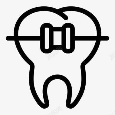 托槽系统牙科牙医图标图标