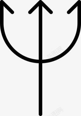 叉子上帝神话图标图标