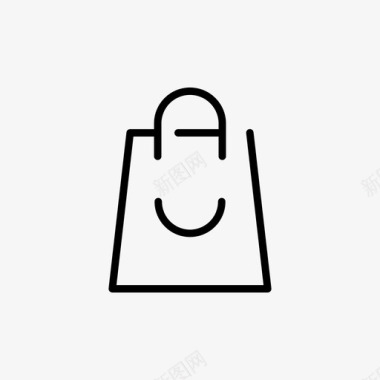 购物袋电子商务136线性图标图标