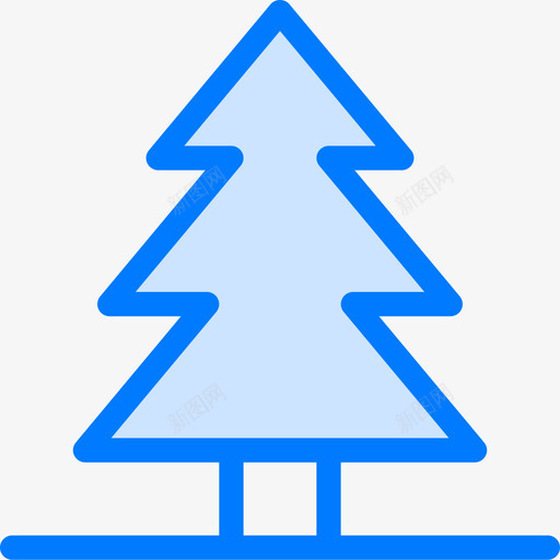 松树滑雪板2蓝色图标svg_新图网 https://ixintu.com 松树 滑雪板 蓝色