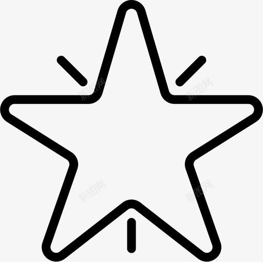 星星冬季57直线型图标svg_新图网 https://ixintu.com 冬季 星星 直线 线型