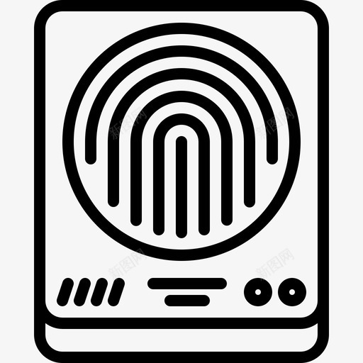 指纹黑客保护图标svg_新图网 https://ixintu.com 保护 安全 扫描仪 指纹 数据 黑客