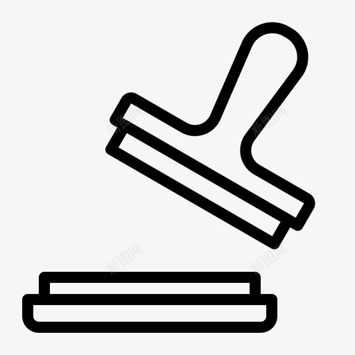 印章验收批准图标svg_新图网 https://ixintu.com 办公室 印章 批准 橡皮图章 轮廓 验收