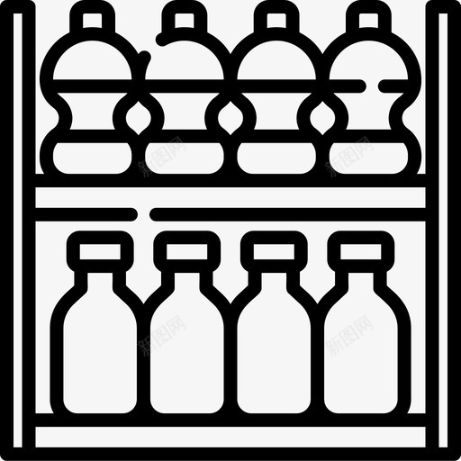 瓶子超市44线性图标svg_新图网 https://ixintu.com 瓶子 线性 超市