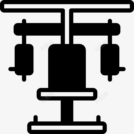 健身房设备健身图标svg_新图网 https://ixintu.com 健身 健身房 强健 设备 锻炼