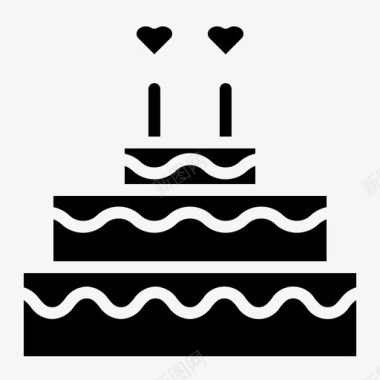 婚礼蛋糕浪漫27纯色图标图标