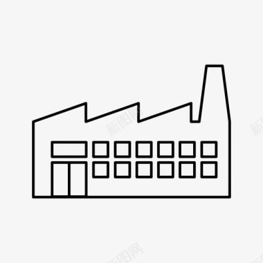 工厂建筑公司图标图标