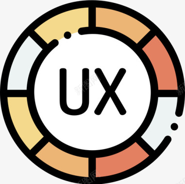 Ux用户体验12线性颜色图标图标