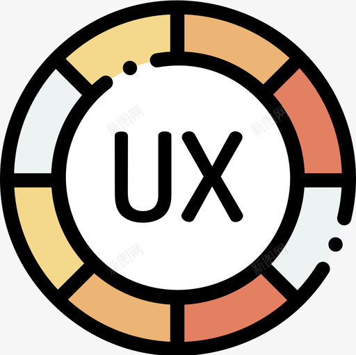 Ux用户体验12线性颜色图标svg_新图网 https://ixintu.com Ux 体验 用户 线性 颜色
