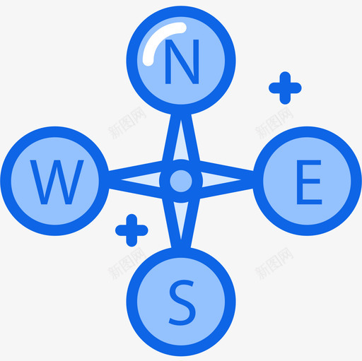 罗盘旅行191蓝色图标svg_新图网 https://ixintu.com 旅行 罗盘 蓝色