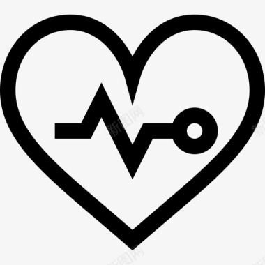 心率健康7线性图标图标