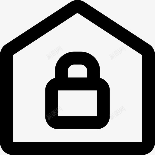 安全智能住宅12线性图标svg_新图网 https://ixintu.com 安全 智能住宅12 线性